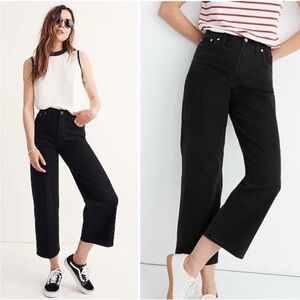 NWT Madewell Slim Wide-Leg Crop Jeans